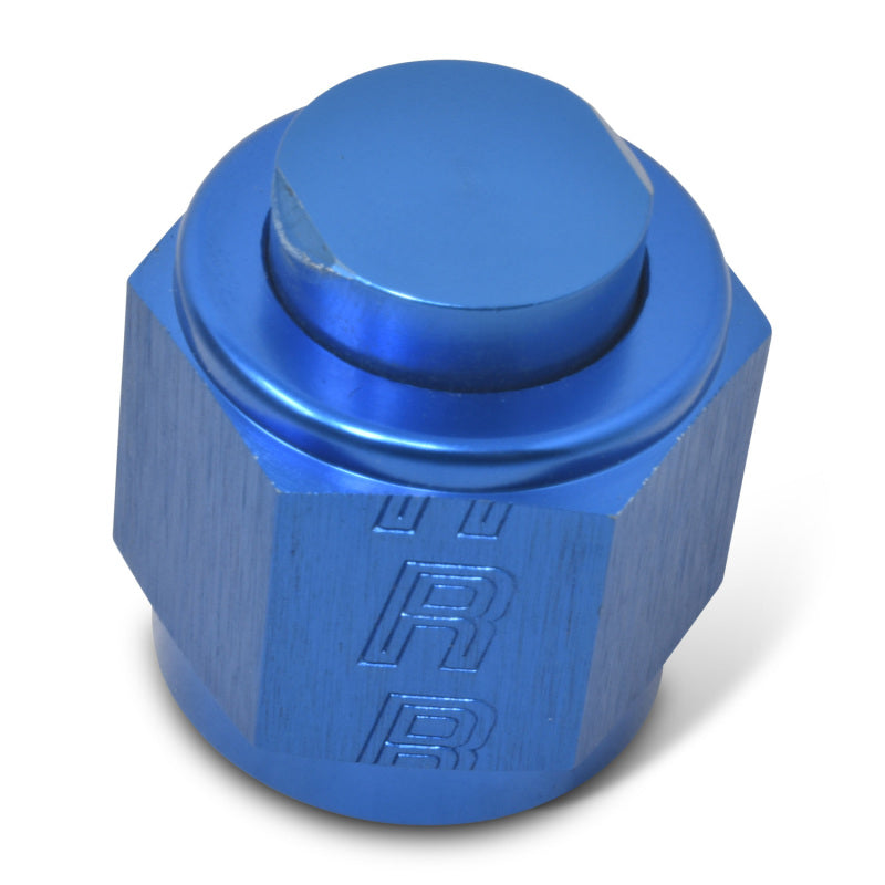 Russell Performance -16 AN Flare Cap (Blue) Fittings Russell