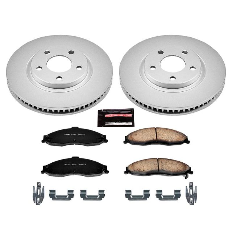 Power Stop 98-02 Chevrolet Camaro Front Z17 Evolution Geomet Coated Brake Kit Brake Kits - Performance Blank PowerStop