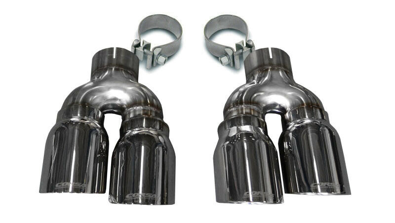 Corsa 16-19 Cadillac ATS 3.6T 4in Inlet / 4in Outlet Twin Polished Tip Kit (For Corsa Exhaust Only) Tips CORSA Performance