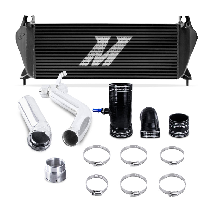 Mishimoto 19+ Ford Ranger 2.3L EcoBoost Intercooler Kit - Black + Polished Pipes Intercooler Kits Mishimoto