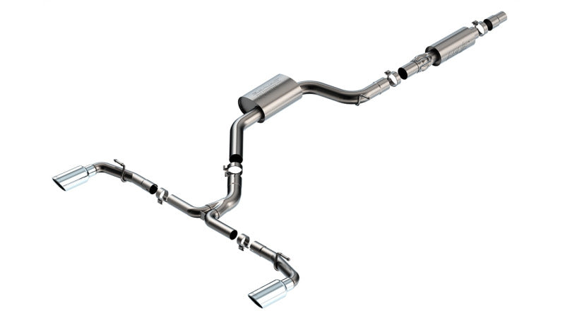 Borla 22-23 Volkswagen Golf GTI 2.0L AT/MT 3inch S-Type Cat-Back Exhaust - 4in Split Single Tips Catback Borla