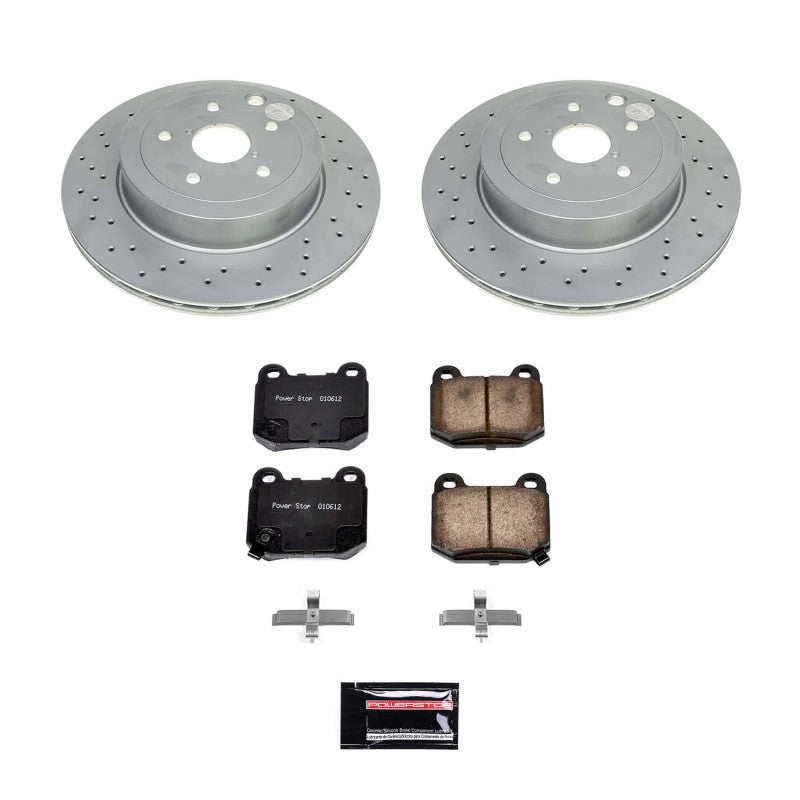 Power Stop 2021 Subaru WRX (w/2 Piston Rear Calipers) Rear Z17 Coated Brake Kit Brake Kits - Performance Blank PowerStop