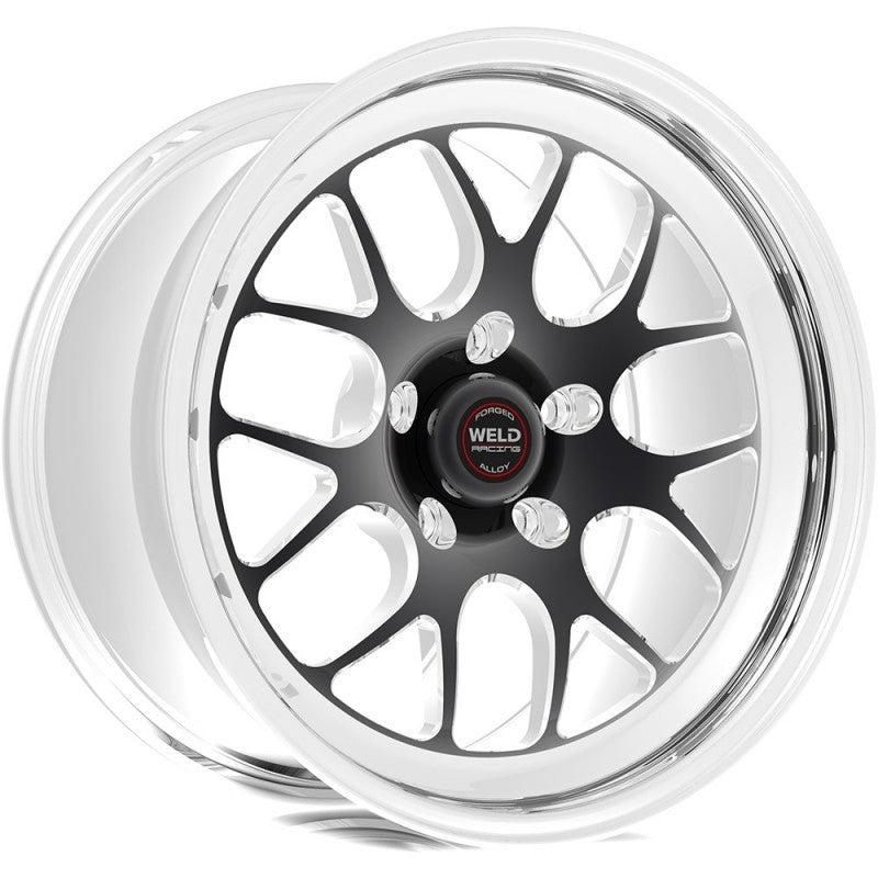 Weld S77 18x9.5 / 5x4.75 BP / 4.6in. BS Black Wheel (High Pad) - Non-Beadlock Wheels - Forged Weld