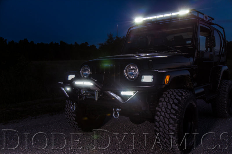 Diode Dynamics 12 In LED Light Bar Single Row Straight Clear Driving (Pair) Stage Series Light Bars & Cubes Diode Dynamics