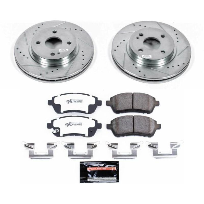 Power Stop 11-14 Mazda 2 Front Z26 Street Warrior Brake Kit Brake Kits - Performance D&S PowerStop