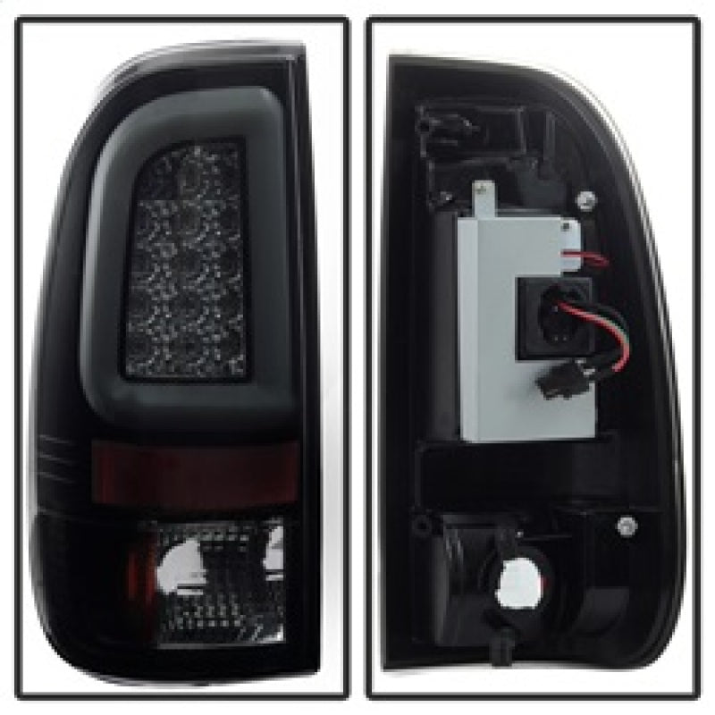 Spyder 97-03 Ford F150 Stylsd. F250 V3 Lght Bar LED Tail Lights - Blk Smk ALT-YD-FF15097V3-LBLED-BSM Tail Lights SPYDER