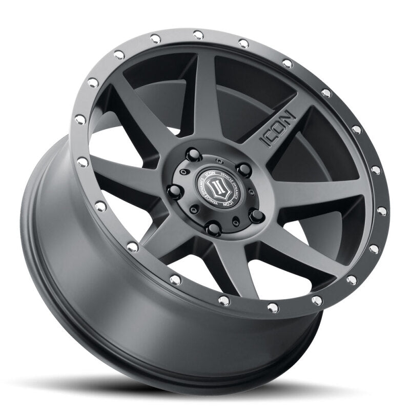 ICON Rebound 20x9 / 6x5.5 / 16mm / 5.625in BS Satin Black Wheel Wheels - Cast ICON