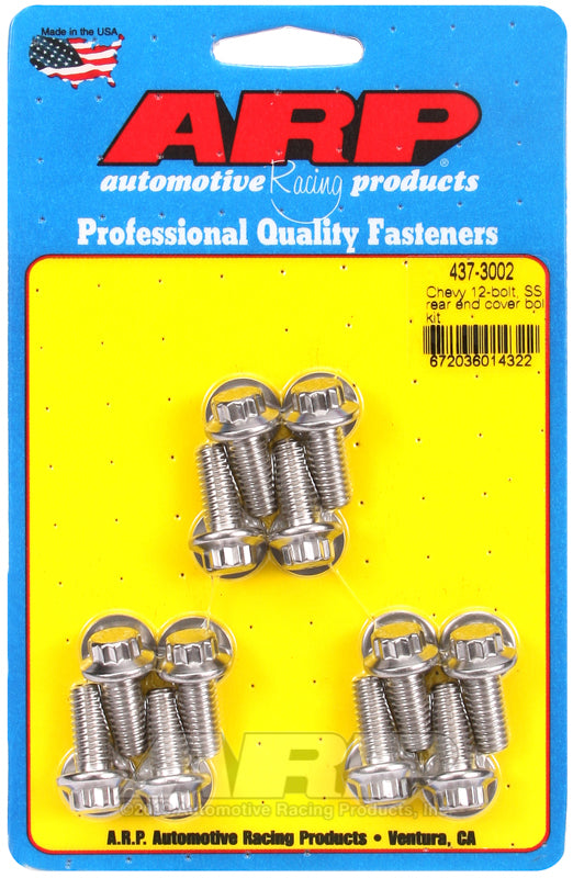 ARP Chevy 12-Bolt SS Rear End Cover Bolt Kit Main Stud & Bolt Kits ARP