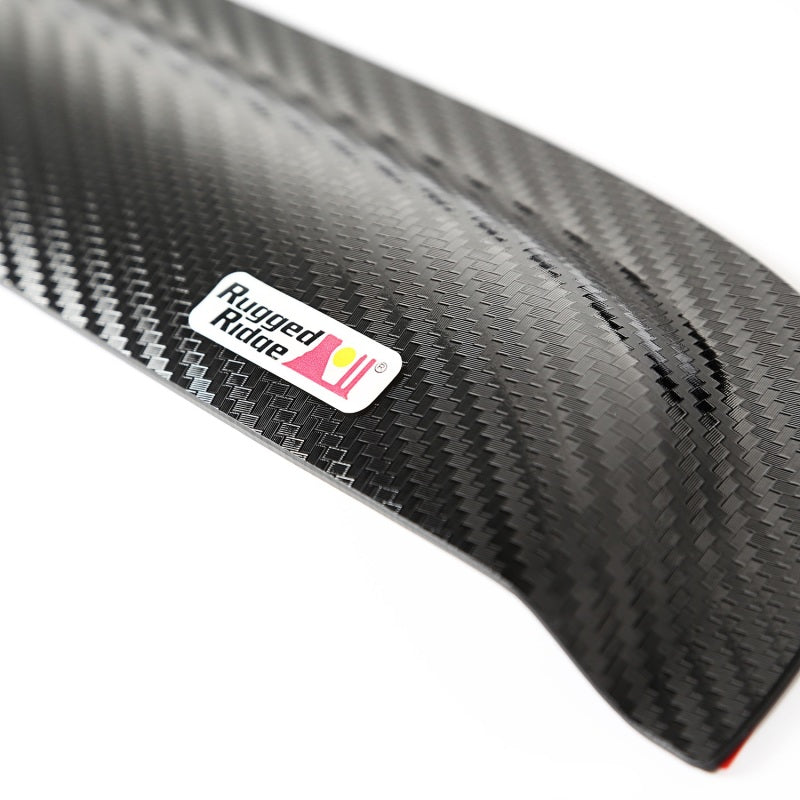Rugged Ridge Window Visors Carbon Fiber 4Door 07-18 Jeep Wrangler Wind Deflectors Rugged Ridge