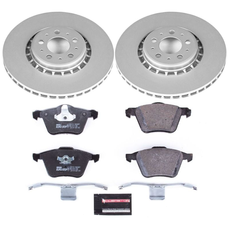 Power Stop 03-14 Volvo XC90 Front Euro-Stop Brake Kit Brake Kits - OE PowerStop