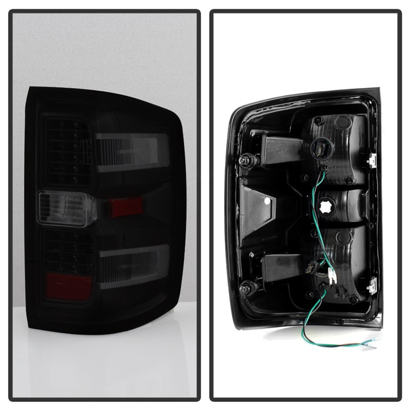 xTune Chevy 1500 14-16 / Silverado 2500HD/3500HD LED Tail Lights - Black Smoked ALT-JH-CS14-LED-BSM Tail Lights SPYDER
