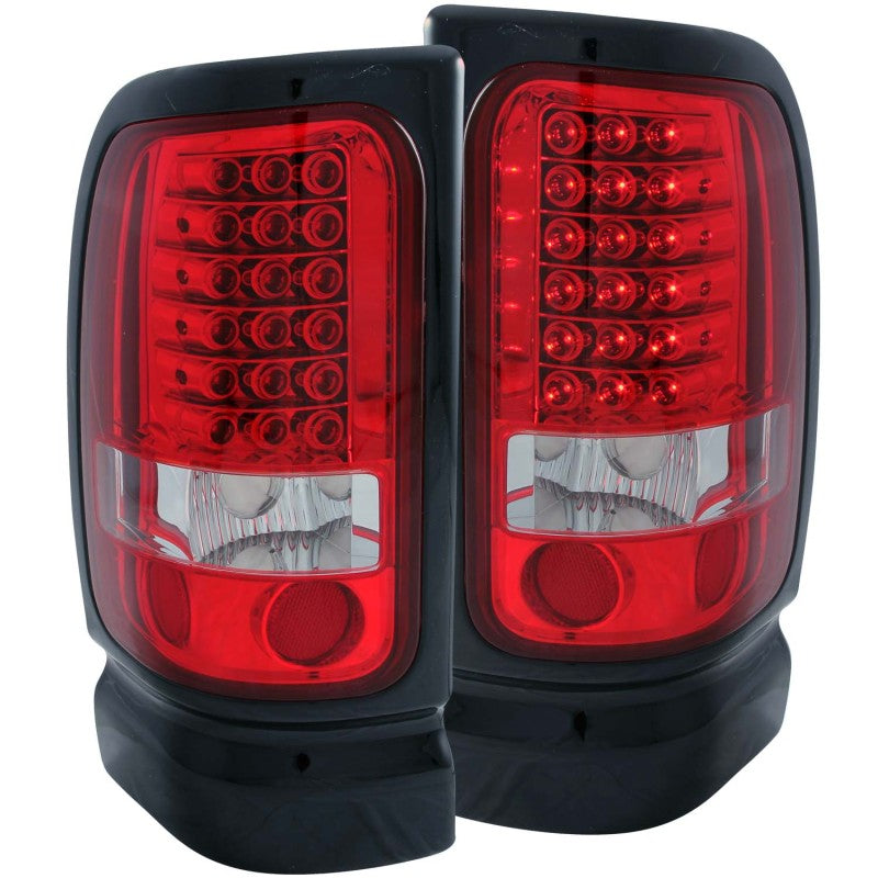 ANZO 1994-2001 Dodge Ram LED Taillights Red/Clear Tail Lights ANZO