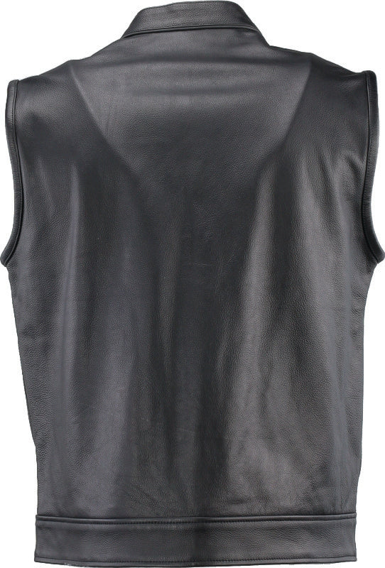 Kuryakyn Leather By River Road Vandal Club Vest Black - Small Vests Kuryakyn