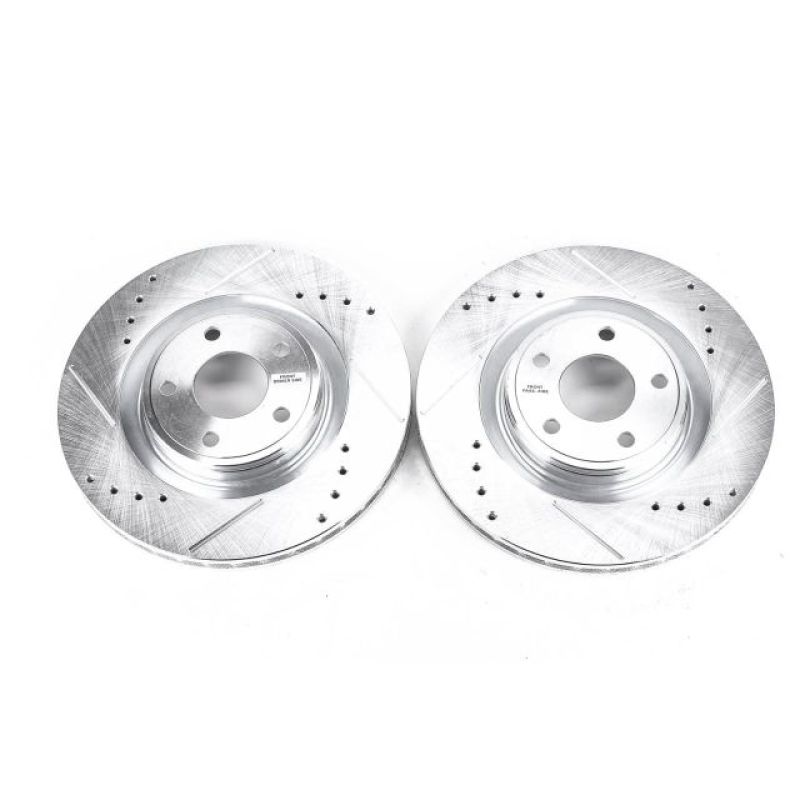 Power Stop 07-10 Chevrolet Cobalt Front Evolution Drilled & Slotted Rotors - Pair Brake Rotors - Slot & Drilled PowerStop