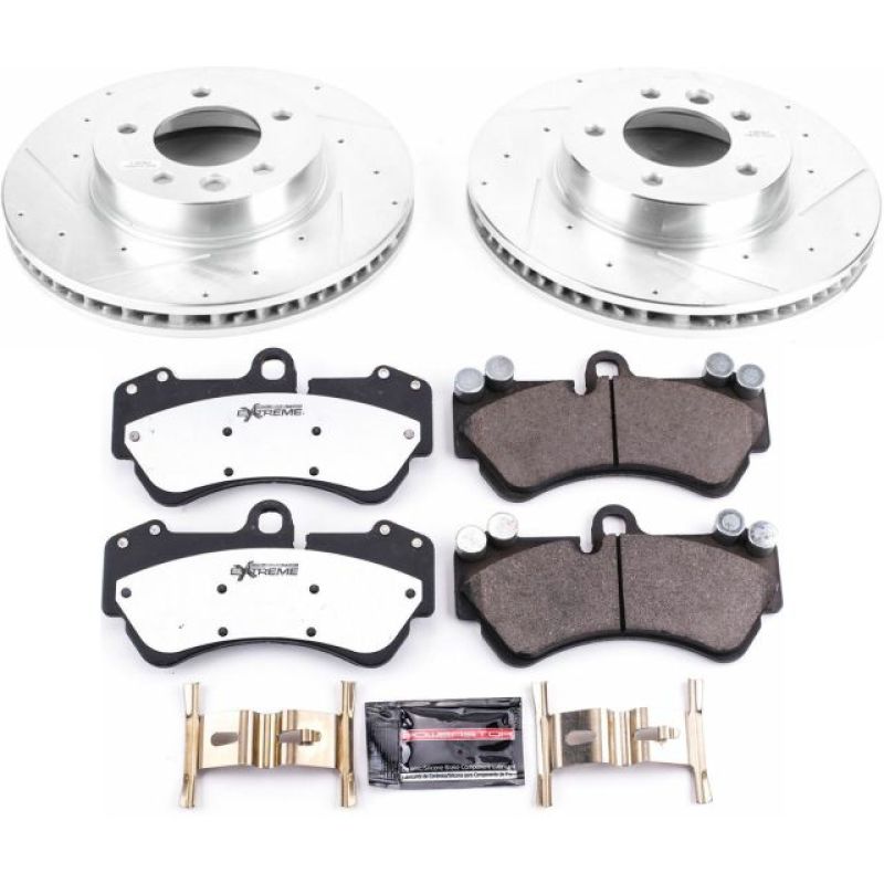 Power Stop 04-06 Porsche Cayenne Front Z26 Street Warrior Brake Kit Brake Kits - Performance D&S PowerStop