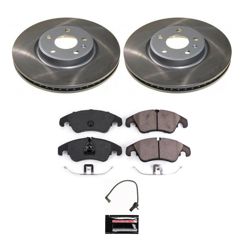 Power Stop 13-16 Audi allroad Front Semi-Coated Rotor Kit Brake Kits - Performance Blank PowerStop