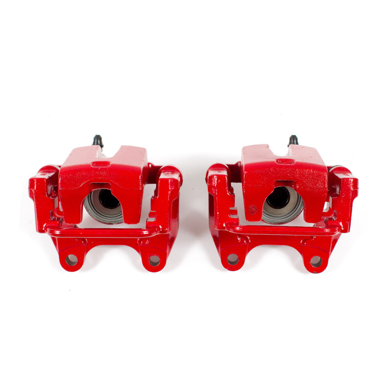 Power Stop 09-10 Dodge Challenger Rear Red Calipers w/Brackets - Pair Brake Calipers - Perf PowerStop