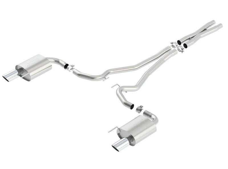 Borla S-Type Cat-Back 15-17 Ford Mustang GT 5.0L V8 MT/AT 2.5in pipe 4in tip Catback Borla
