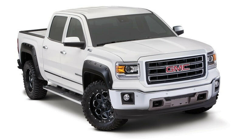 Bushwacker 16-18 GMC Sierra 1500 Pocket Style Flares 4pc - Black Fender Flares Bushwacker