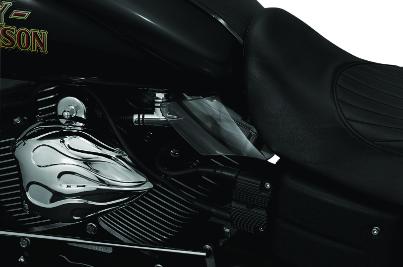 Kuryakyn Saddle Shields Heat Deflectors 99-17 Dyna Models Smoke Heat Shields Kuryakyn