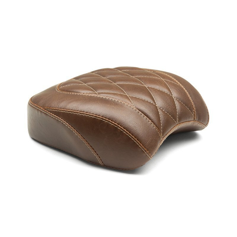 Mustang 18-21 Harley Fat Bob Wide Tripper Passenger Seat - Brown Passenger Motorcycle Seats Mustang Motorcycle