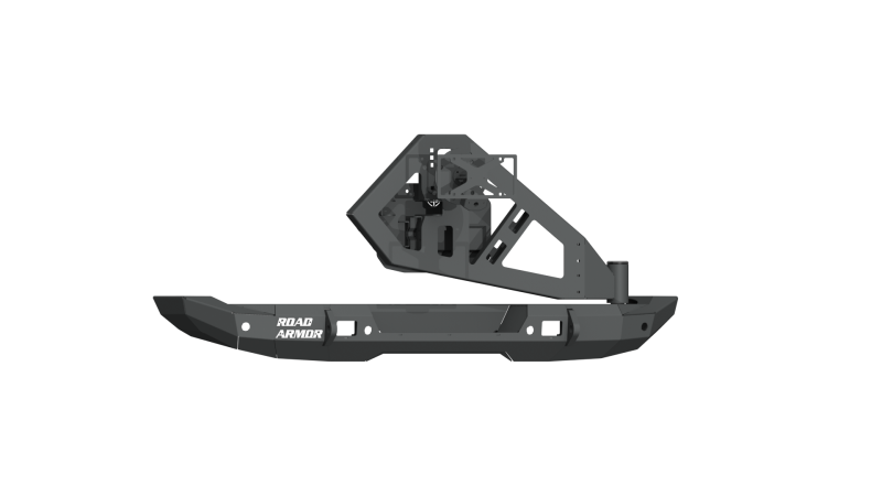 Road Armor 18-20 Jeep Wrangler JL Stealth Rear Bumper Full Width w/Tire Carrier Assembly - Tex Blk Bumpers - Steel Road Armor