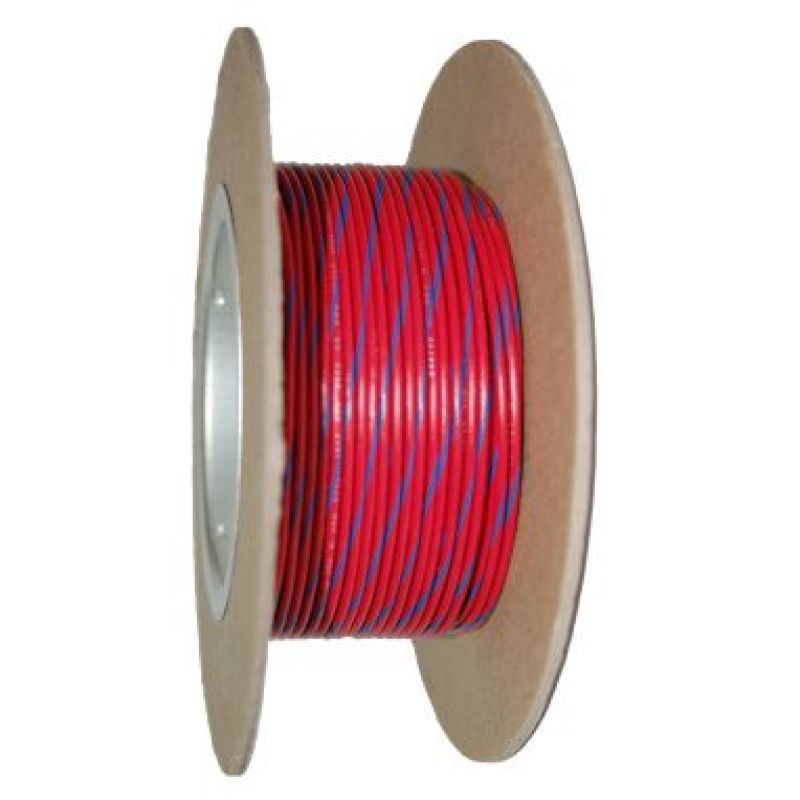 NAMZ OEM Color Primary Wire 100ft. Spool 18g - Red/Blue Stripe Wire Loom NAMZ