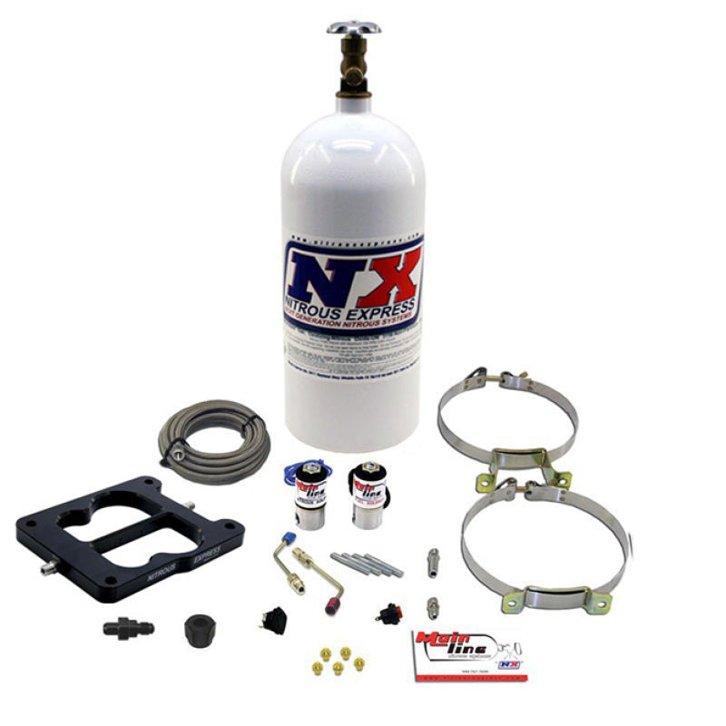 Nitrous Express Mainline Q-Jet Carb Nitrous Kit w/10lb Bottle Nitrous Systems Nitrous Express
