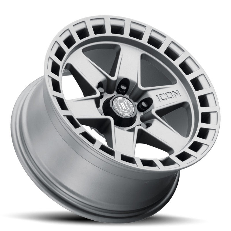 ICON Raider 17x8.5 6x135 6mm Offset 5in BS Titanium Wheel Wheels - Cast ICON