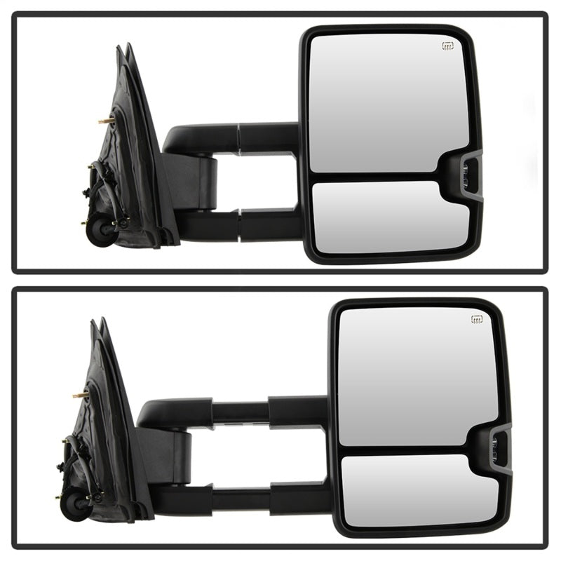 xTune Chevy Silverado 14-16 Heated Amber LED Signal Mirror Chrome MIR-CSIL14S-G3C-PWH-AM-SET Side Mirrors SPYDER
