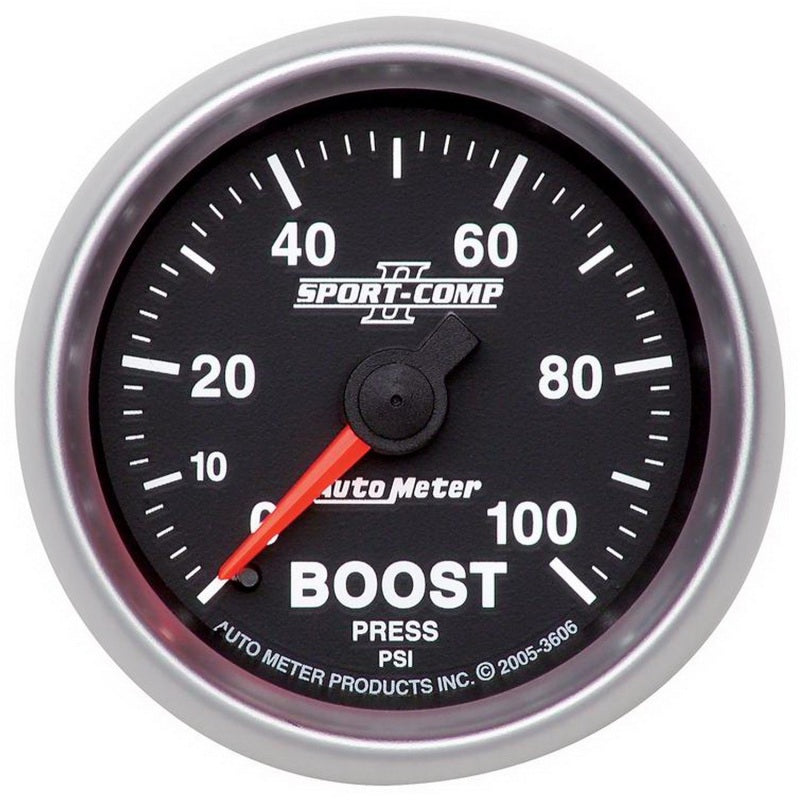 Autometer 2-1/16in 0-100 PSI Mechanical Boost Gauge Gauges AutoMeter