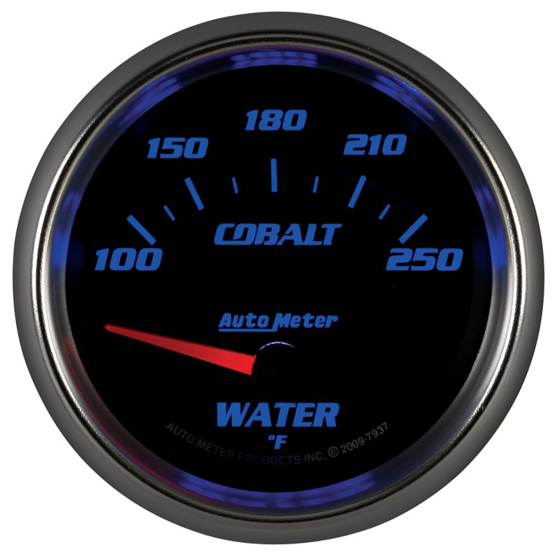 Autometer Cobalt 66mm 100-250 Degree F Electric Water Temperature Gauge Gauges AutoMeter