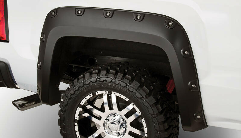Bushwacker 07-13 GMC Sierra 1500 Fleetside Boss Pocket Style Flares 2pc 69.3in Bed - Black Fender Flares Bushwacker