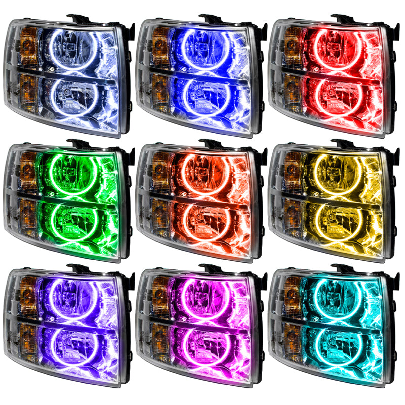 Oracle 07-13 Chevrolet Silverado SMD HL - Round Style - ColorSHIFT w/o Controller Headlights ORACLE Lighting