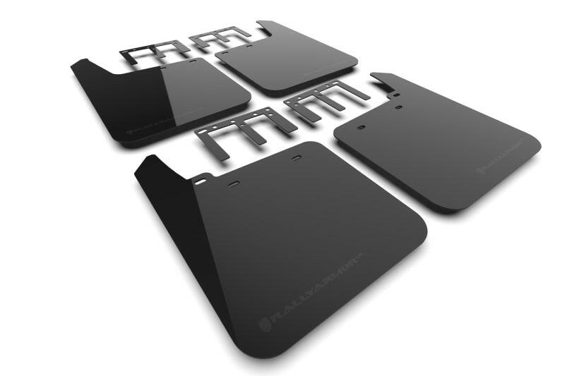 Rally Armor 19-25 GMC Sierra 1500 AT4 Black UR Mud Flap w/ Metallic Black Logo Mud Flaps Rally Armor