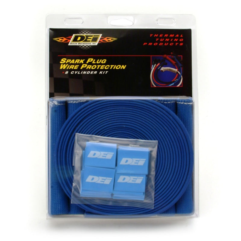DEI Protect-A-Boot and Wire Kit 8 Cylinder - Blue Thermal Sleeves DEI