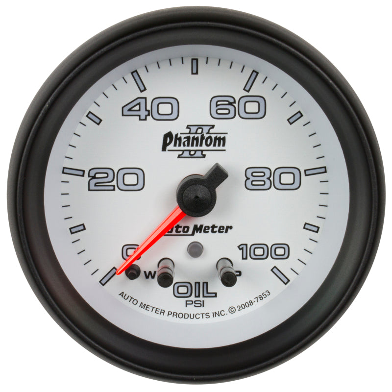 Autometer Phantom II 2-5/8in 100 PSI Stepper Motor Oil Pressure Gauge Gauges AutoMeter
