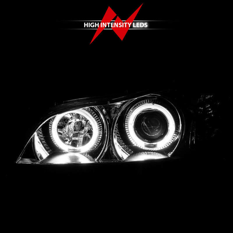 ANZO 2000-2004 Infiniti I30 Projector Headlights w/ Halo Chrome Headlights ANZO