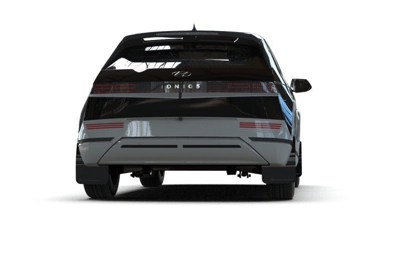 Rally Armor 2025 Hyundai Ioniq 5 PE Black UR Mud Flap - Metallic Black Logo Mud Flaps Rally Armor