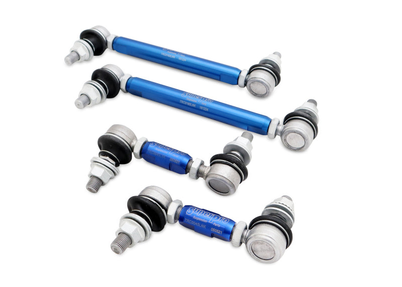 SuperPro 15-22 Ford Mustang Adjustable End Link Set (TRC12160 + TRC1245) Sway Bar Endlinks Superpro