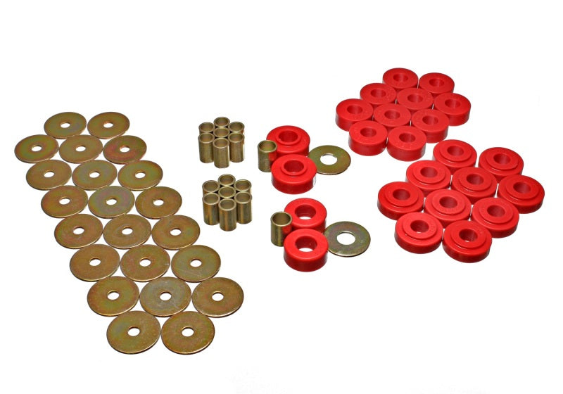 Energy Suspension Gm Body Mount Set - Red Bushing Kits Energy Suspension