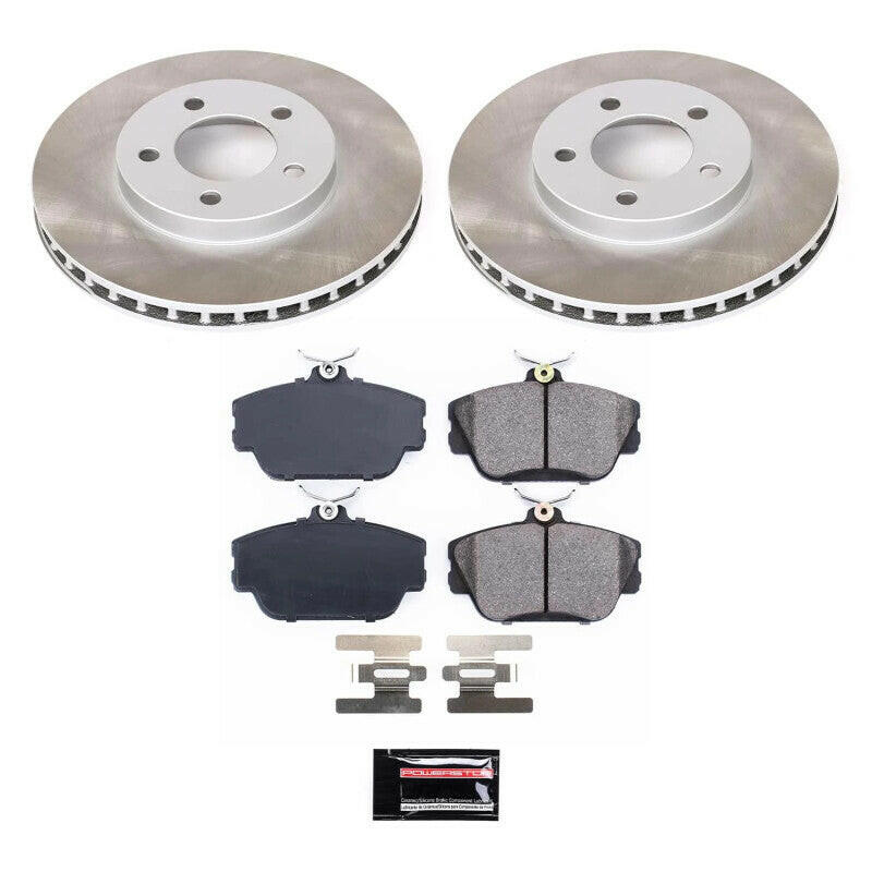 Power Stop 1995 Ford Taurus Front Semi-Coated Rotor Kit Brake Kits - Performance Blank PowerStop