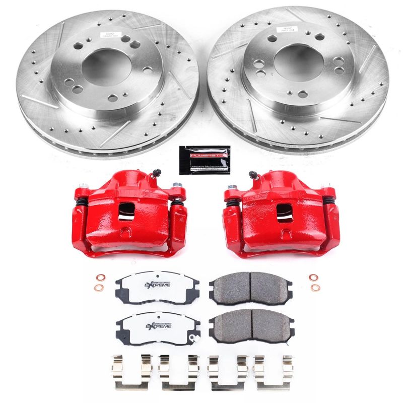 Power Stop 95-00 Chrysler Sebring Front Z26 Street Warrior Brake Kit w/Calipers Brake Kits - Performance D&S PowerStop