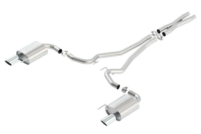 Borla Atak S Cat-Back 15-17 Ford Mustang GT 5.0L V8 MT/AT 2.5in pipe 4in tip Catback Borla