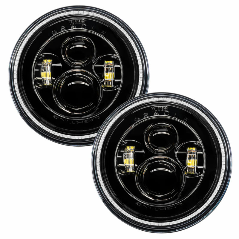Oracle 7in High Powered LED Headlights - Black Bezel - Blue Headlights ORACLE Lighting