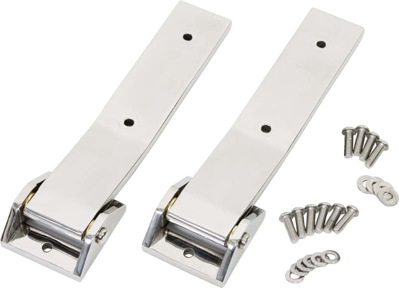 Kentrol 07-18 Jeep Wrangler JK Tailgate Hinge Pair - Polished Silver Tailgate Accessories Kentrol