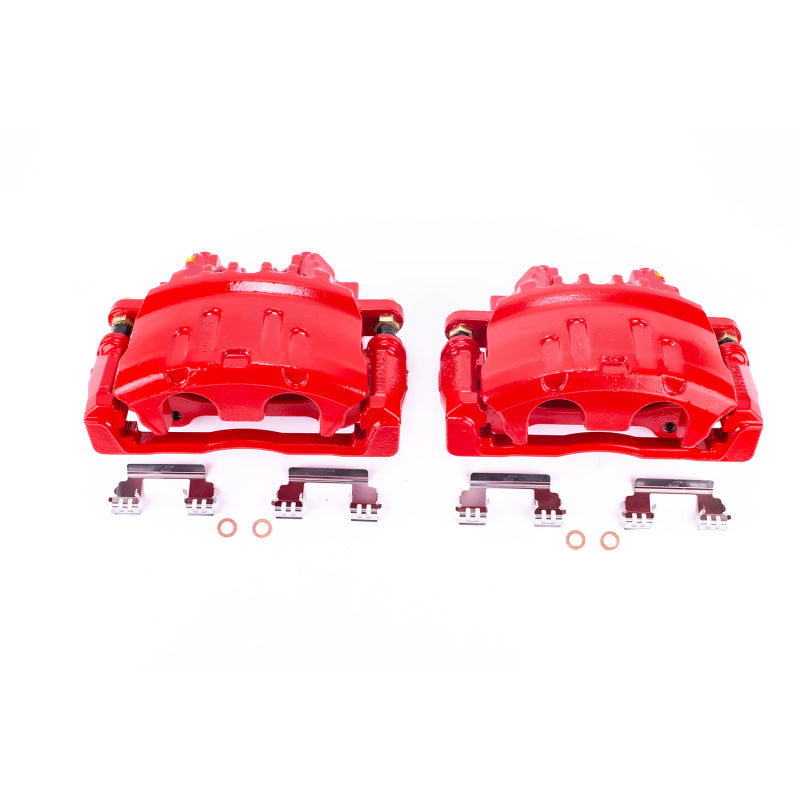 Power Stop 03-07 Cadillac CTS Front Red Calipers w/Brackets - Pair Brake Calipers - Perf PowerStop
