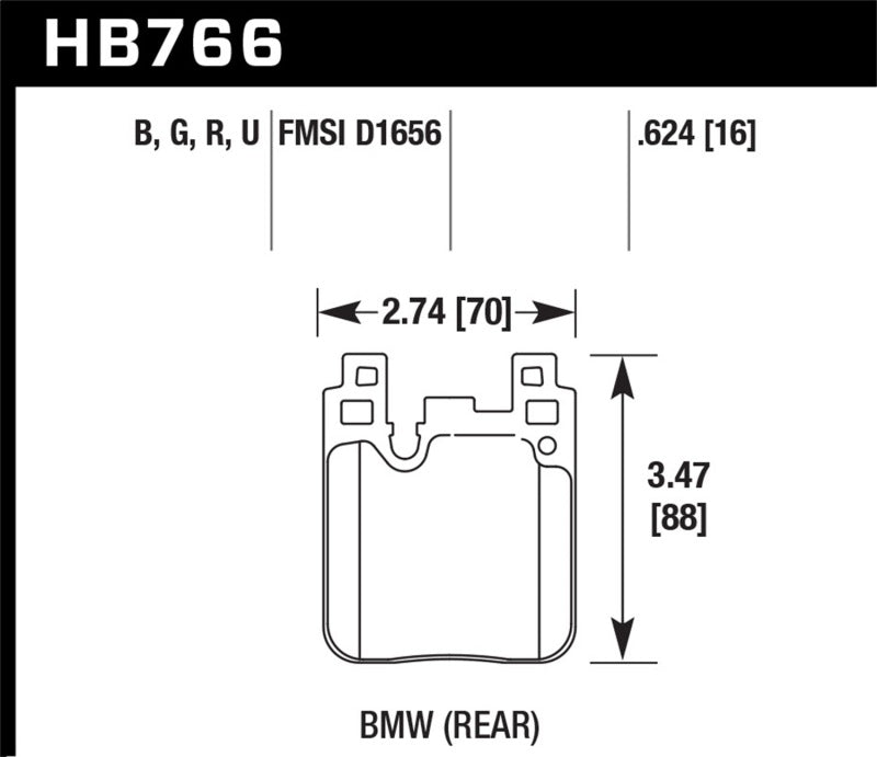 Hawk BMW M4 DTC-70 Race Rear Brake Pads Brake Pads - Racing Hawk Performance