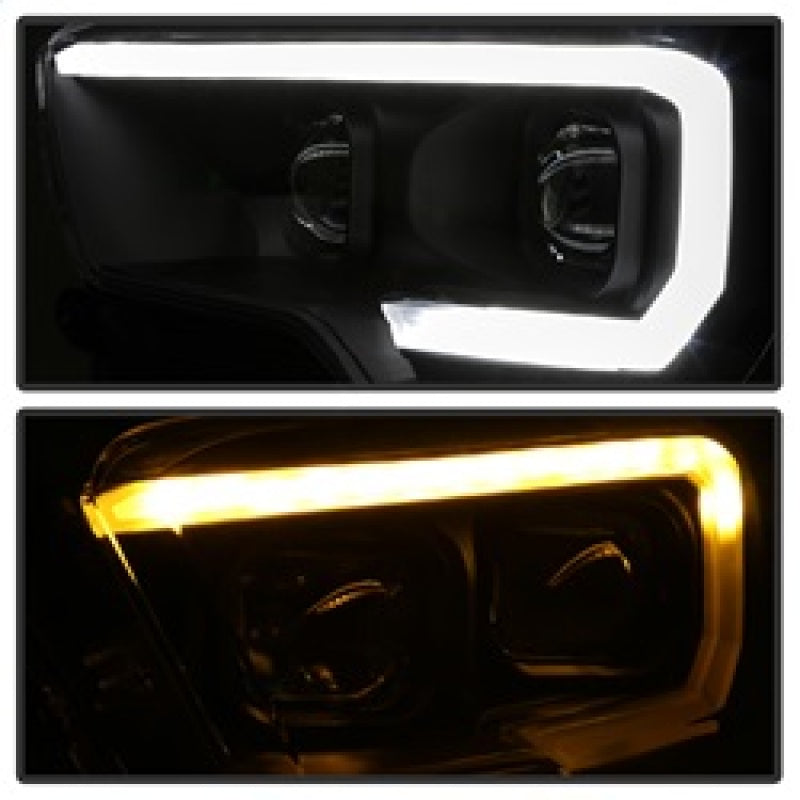 xTune Toyota Tacoma 16-18 DRL Light Bar Projector Headlights - Black PRO-JH-TTA16-LBDRL-BK Headlights SPYDER