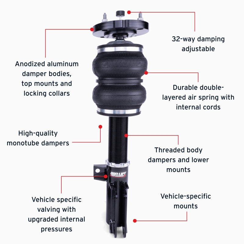 Air Lift Performance 2005-2014 Ford Mustang (S197) Front Kit (3/8 Fittings Not Included) Air Suspension Kits Air Lift